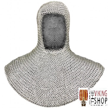 Chainmail Coif - Butted - Zinc Plated