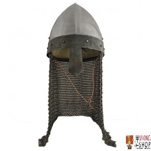 Norman Helmet with Aventail - 16 gauge