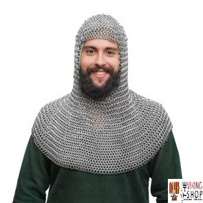 Chainmail Coif - Aluminium - Buted