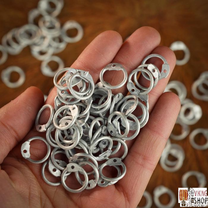 Aluminium Chainmail Rings - Dome Riveted - 10mm (approx. 3400 pcs)