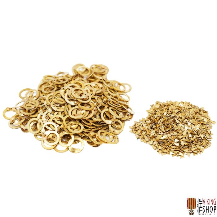 Brass Flat Ring Wedge Rivets - 8mm