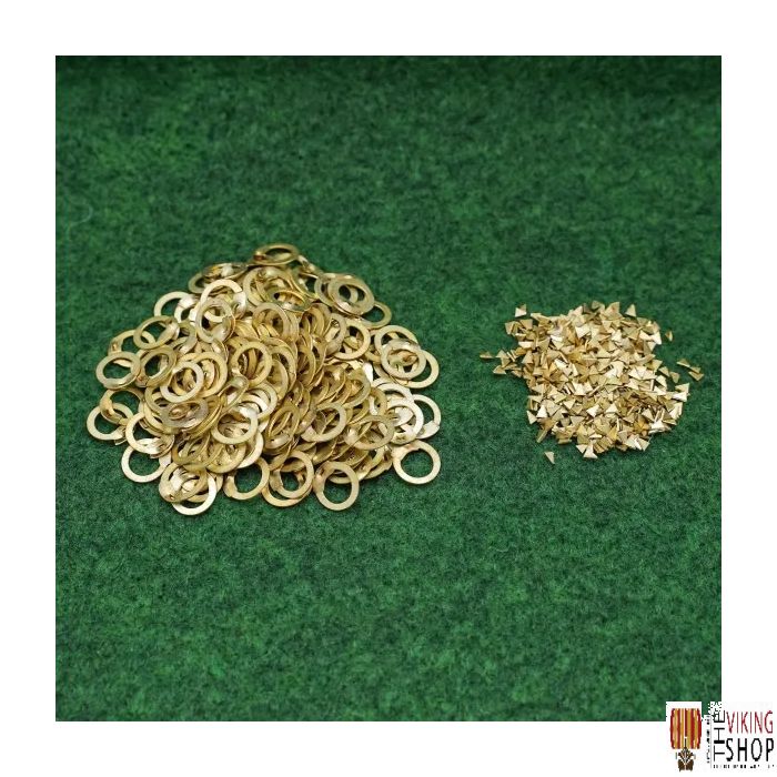 Brass Flat Ring Wedge Rivets - 8mm