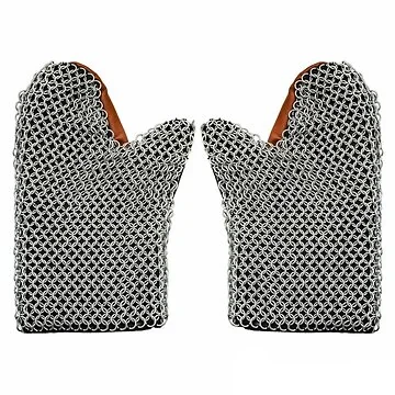 Medieval Chainmail Mittens - Butted