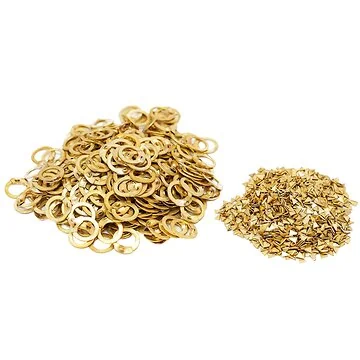 Brass Flat Ring Wedge Rivets - 8mm